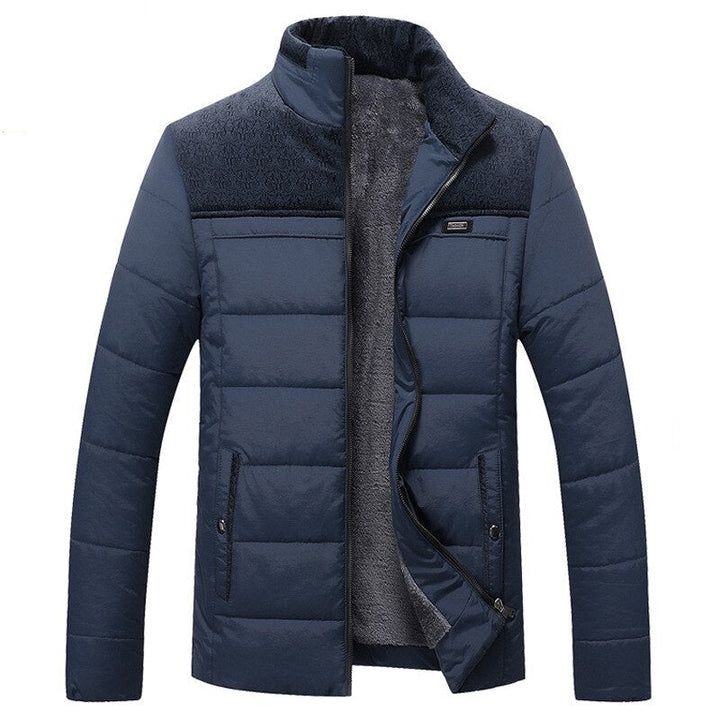 Luxuriöse fleece-steppjacke
