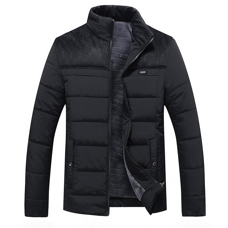 Luxuriöse fleece-steppjacke