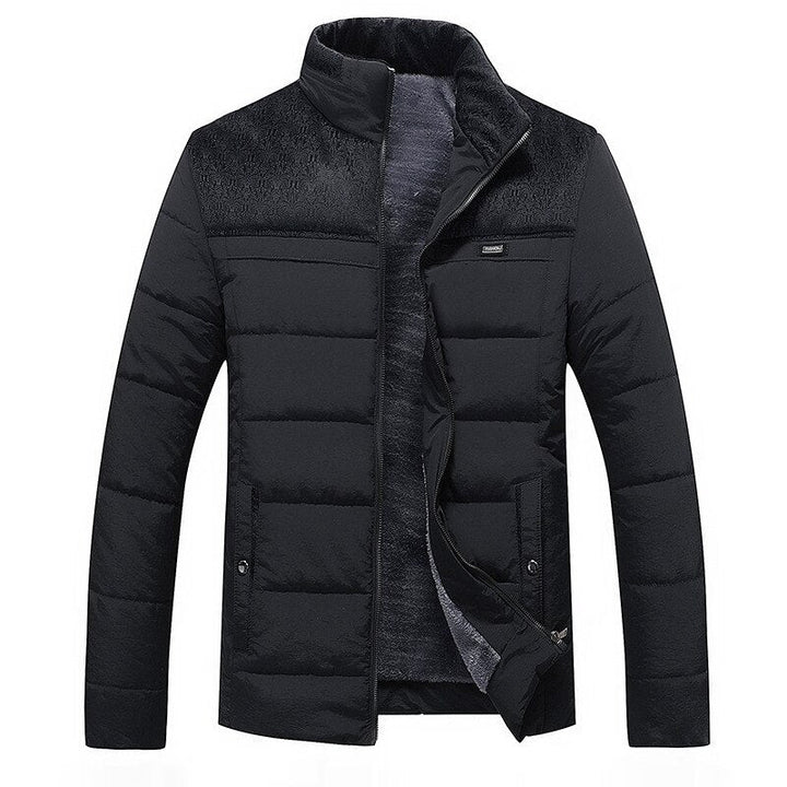 Luxuriöse fleece-steppjacke