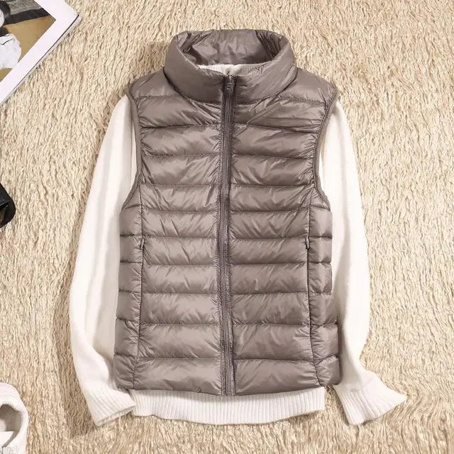 Damen Schlanke Passform Puffer Weste | Ärmellos