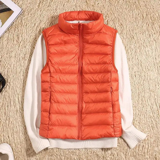 Damen Schlanke Passform Puffer Weste | Ärmellos