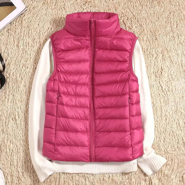 Damen Schlanke Passform Puffer Weste | Ärmellos