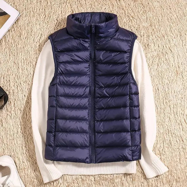 Damen Schlanke Passform Puffer Weste | Ärmellos