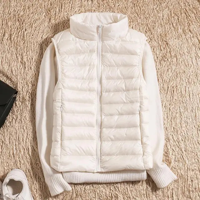 Damen Schlanke Passform Puffer Weste | Ärmellos
