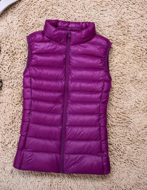 Damen Schlanke Passform Puffer Weste | Ärmellos