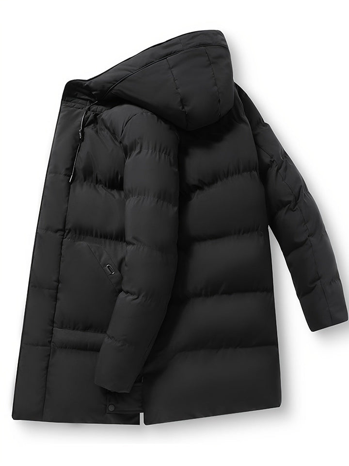 Herren Lange Kapuzen Puffer Jacke | Winter