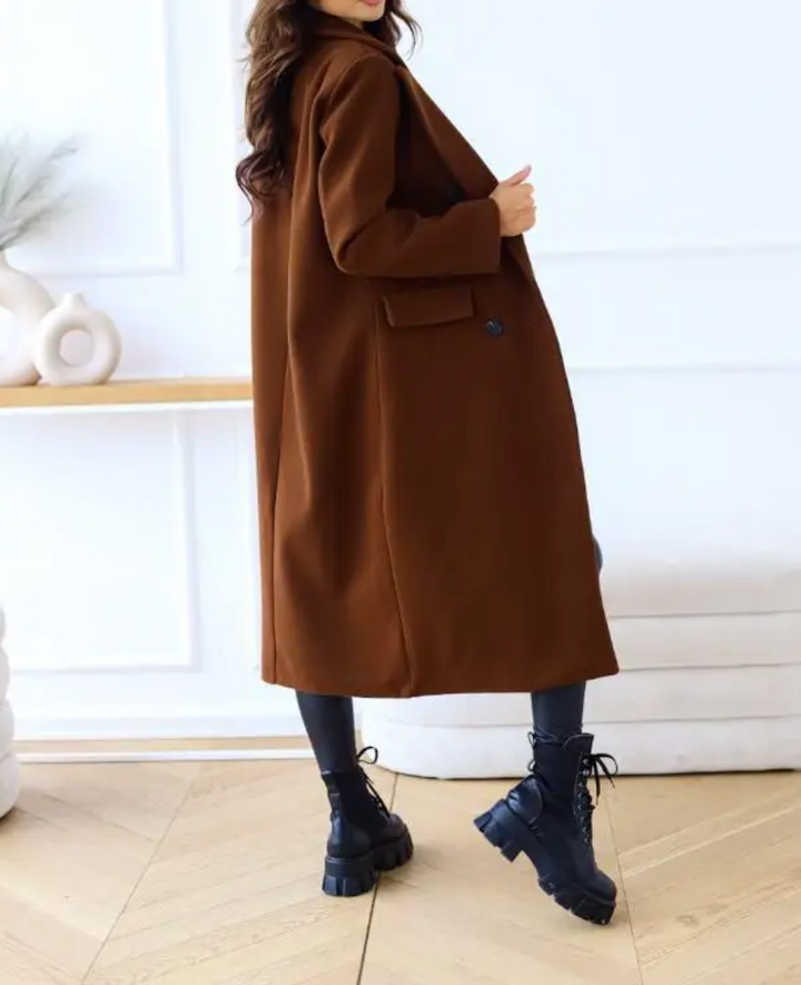 Damen Eleganter Langer Mantel | Taschen