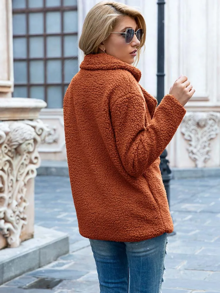 Flauschige Teddy Jacke für Damen | Schlanke Passform