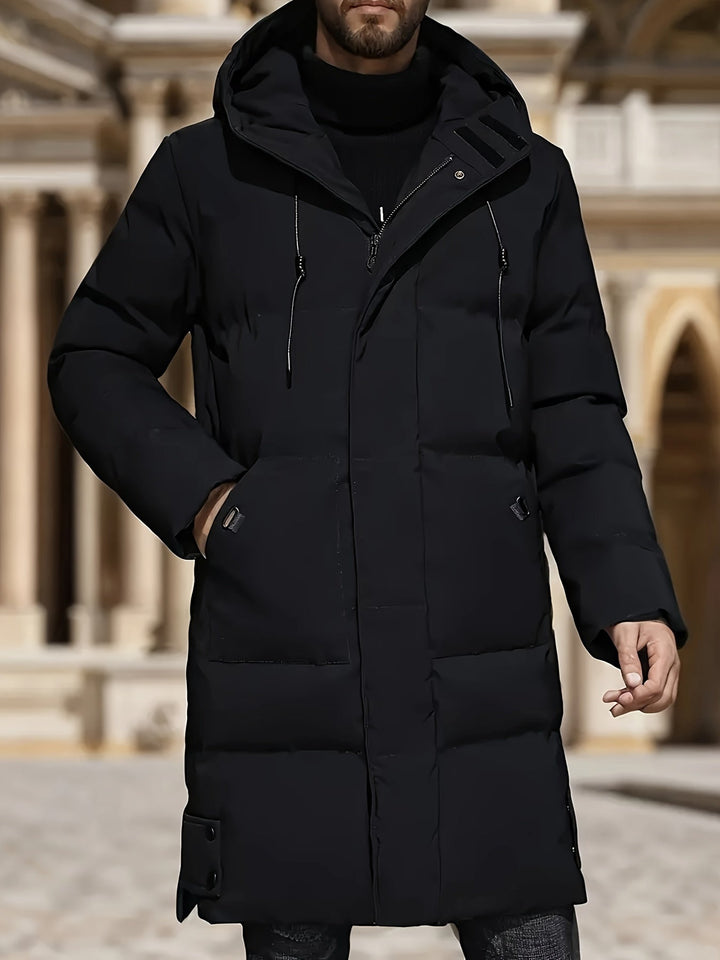 Herren Lange Kapuzen Puffer Jacke | Winter