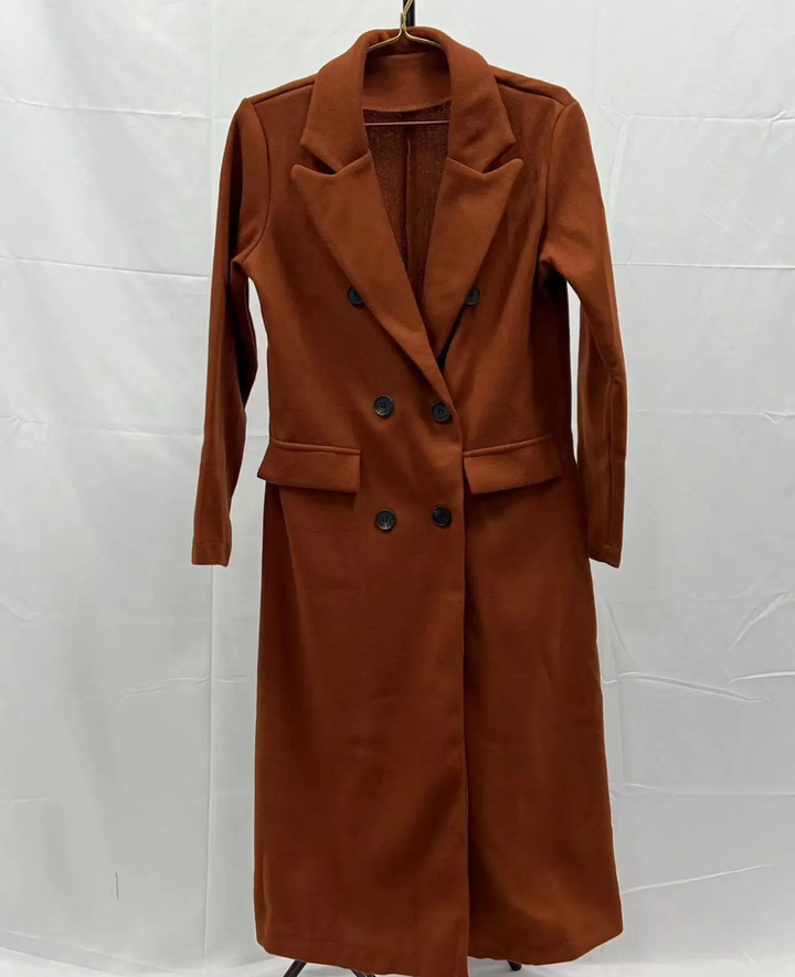 Damen Eleganter Langer Mantel | Taschen