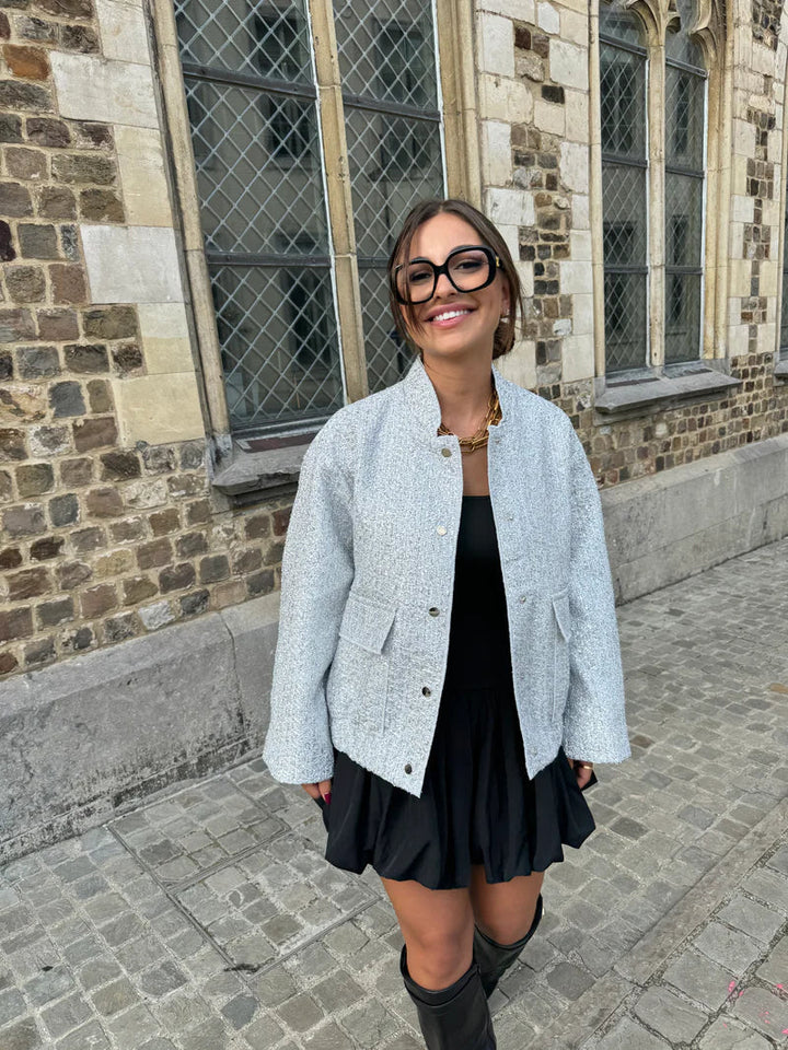 Pailletten-Bomberjacke für Damen | Modisch