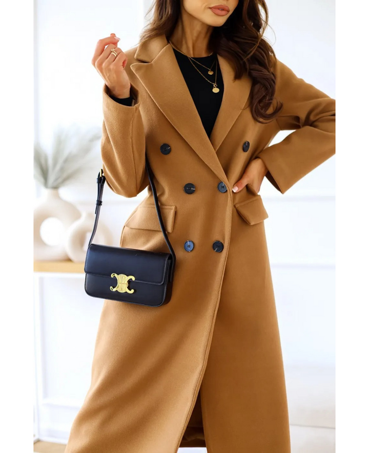 Damen Eleganter Langer Mantel | Taschen