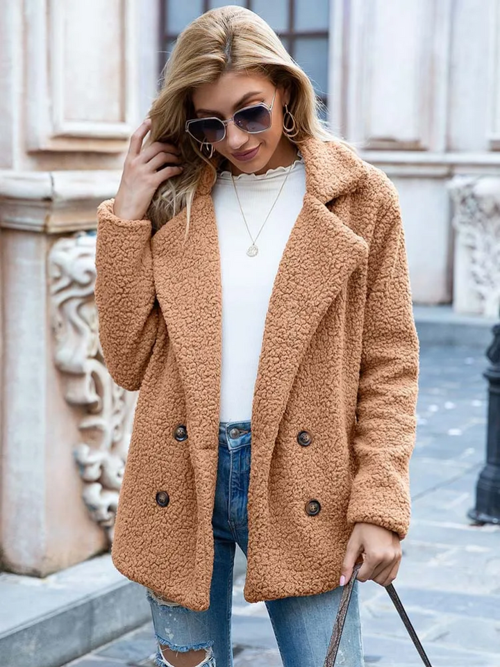 Flauschige Teddy Jacke für Damen | Schlanke Passform