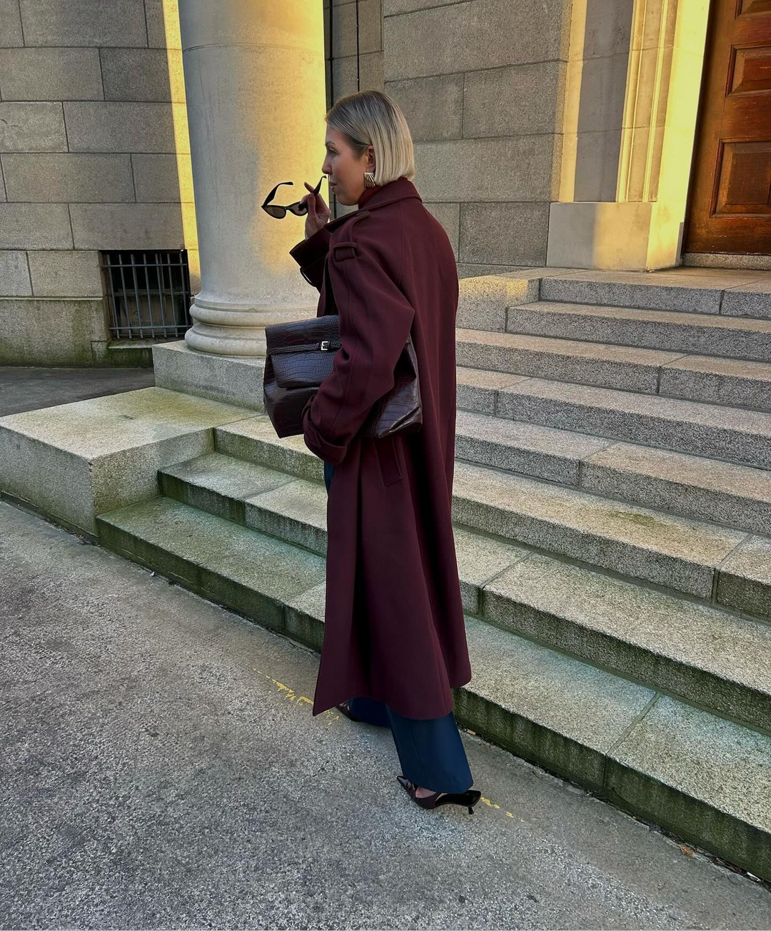 Damen Langer Trench Mantel | Zweireiher