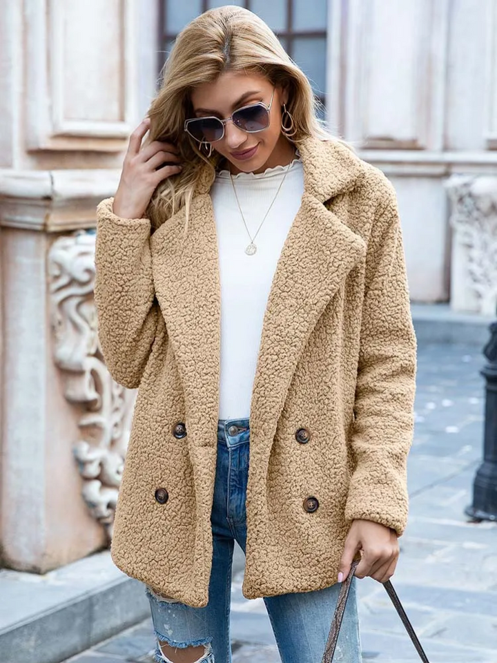 Flauschige Teddy Jacke für Damen | Schlanke Passform