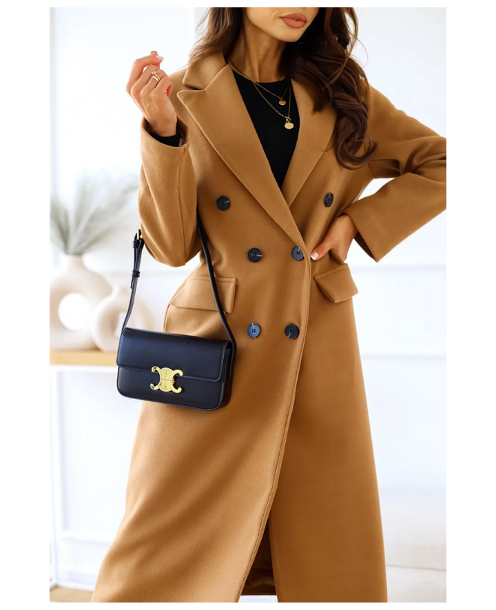 Damen Eleganter Langer Mantel | Taschen