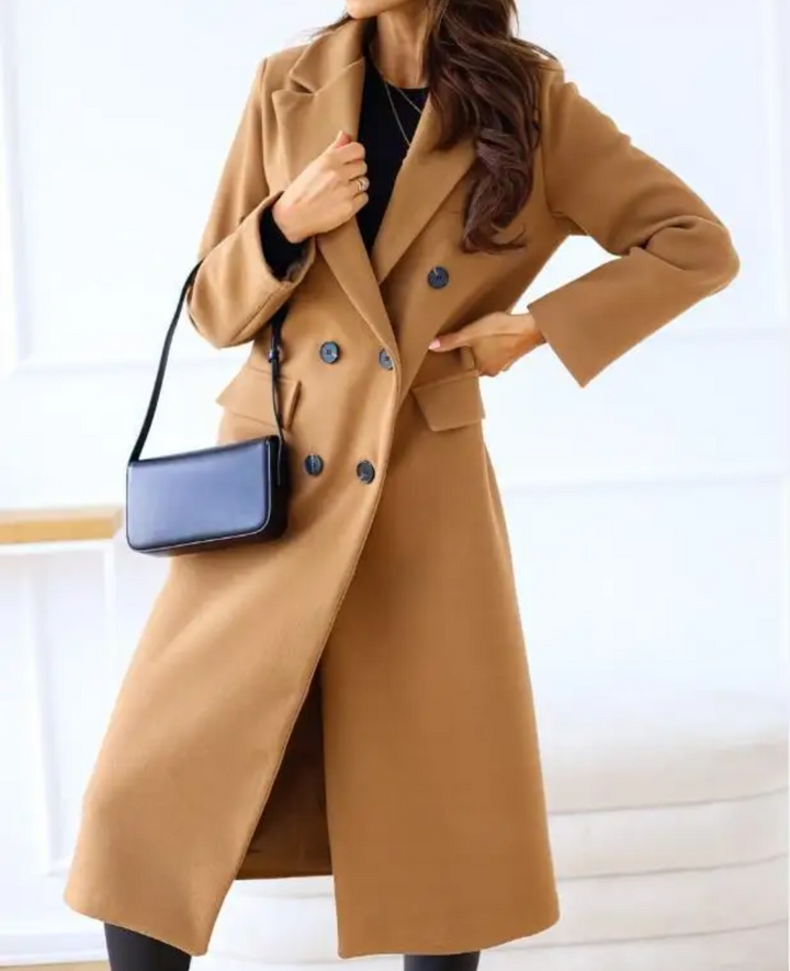 Damen Eleganter Langer Mantel | Taschen