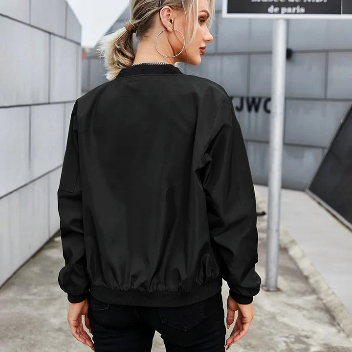 Damen Glänzende Bomber Jacke | Leichtgewicht