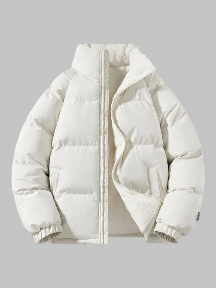 Herren Puffer Langarm Jacke | Reißverschluss