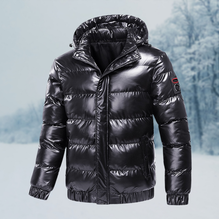 Herren Glänzende Puffer Jacke | Winter