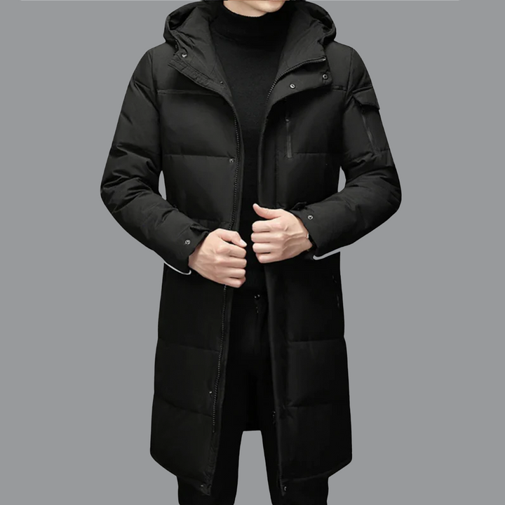 Herren Puffer Daunen Kapuze Jacke | Lange