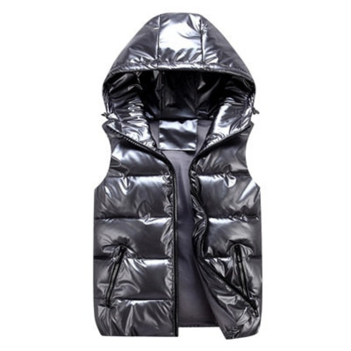 Herren Puffer Ärmellos Weste | Glänzend