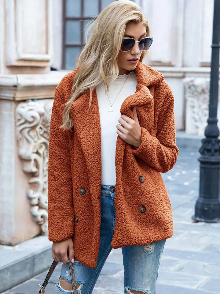 Flauschige Teddy Jacke für Damen | Schlanke Passform