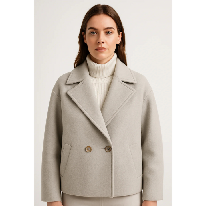 Damen Kurzer Stilvoller Mantel | Langarm