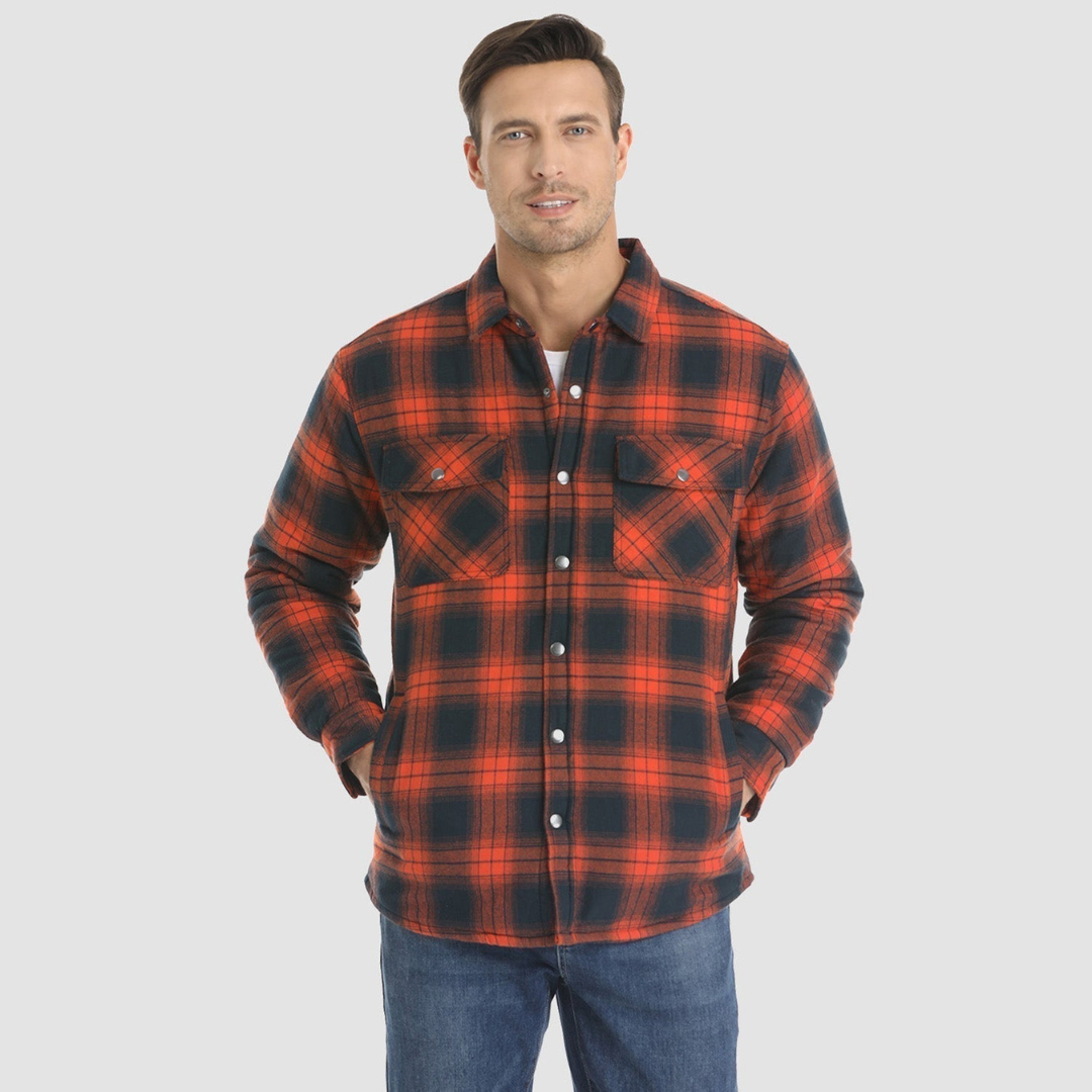 Herren Winter Langarm Hemd Jacke | Lässig