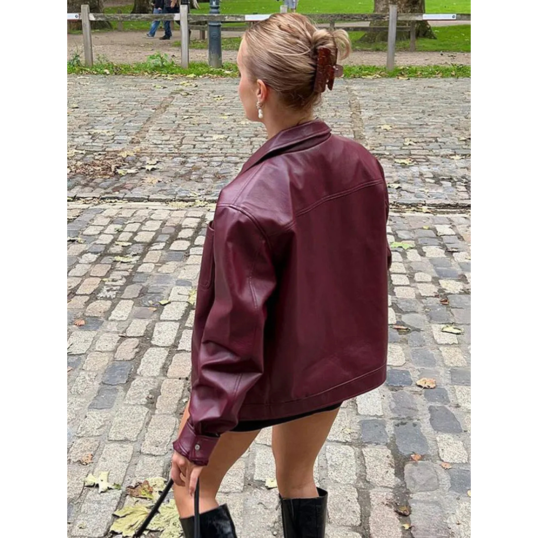 Damen Bikerjacke in Übergröße | Reißverschluss
