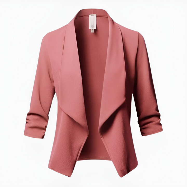 Damen 3/4-Ärmel Blazer mit offene Vorderseite | Lässig
