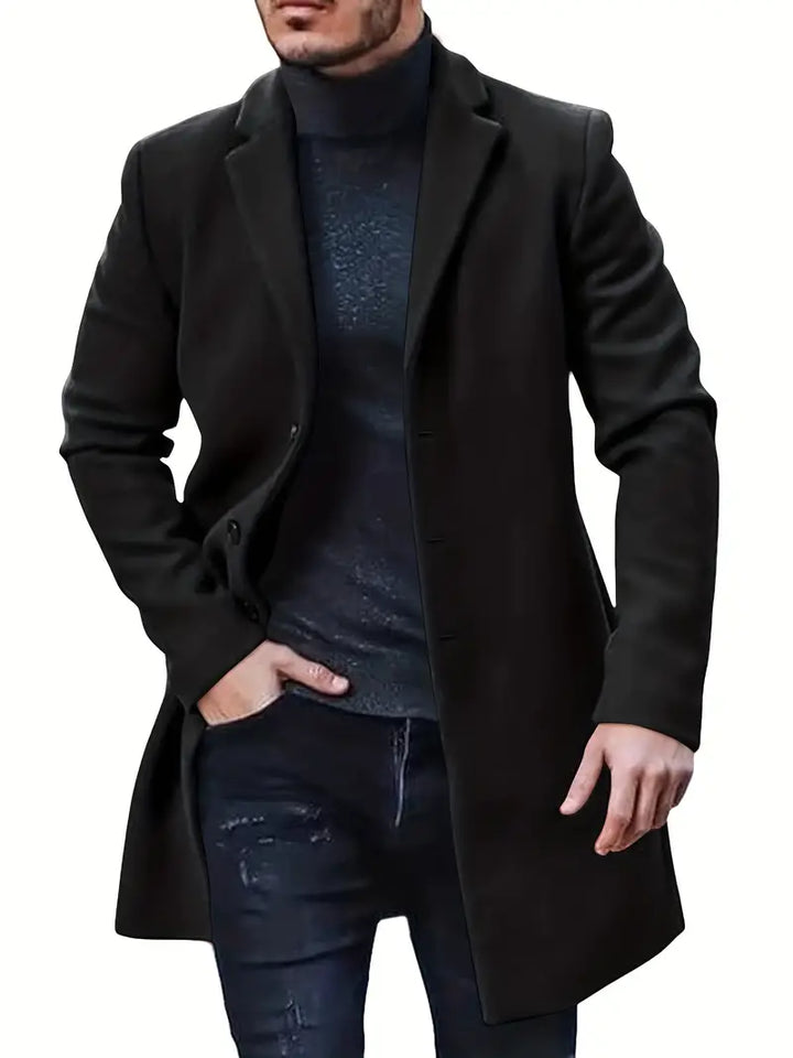 Herren Einreihiger Trenchcoat | Lange