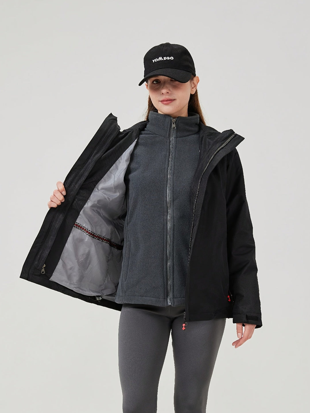 Damen Winter-Skijacke mit Kapuze | Draußen