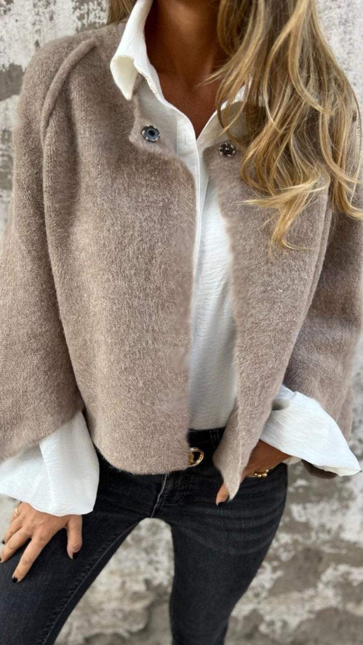 Modisch Woll Jacke für Damen | Lang
