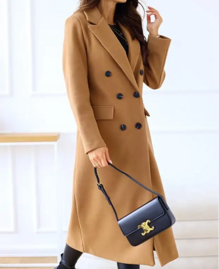 Damen Eleganter Langer Mantel | Taschen