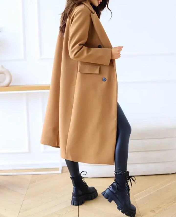 Damen Eleganter Langer Mantel | Taschen