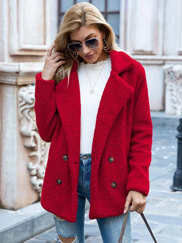 Flauschige Teddy Jacke für Damen | Schlanke Passform