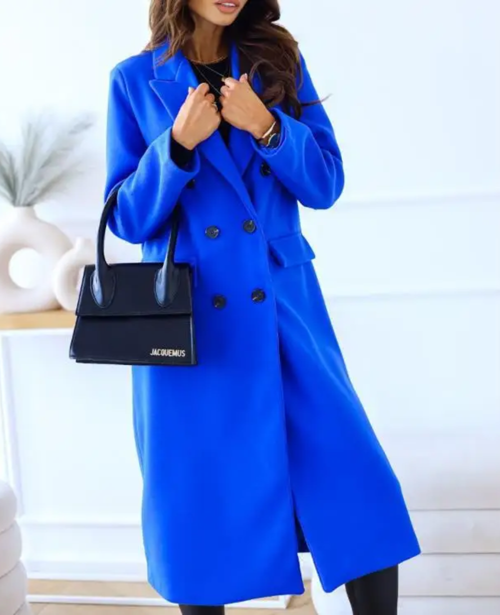 Damen Eleganter Langer Mantel | Taschen