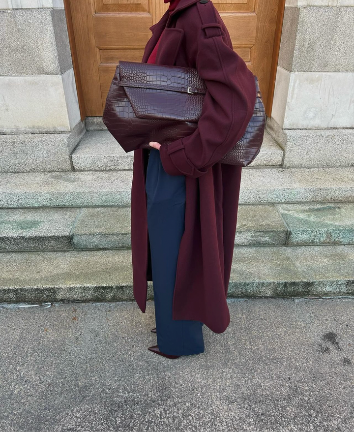 Damen Langer Trench Mantel | Zweireiher