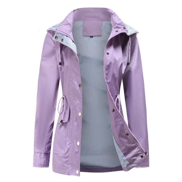 Schlichte Wasserdichte Regenjacke für Damen mit Kapuze | Zeitlos