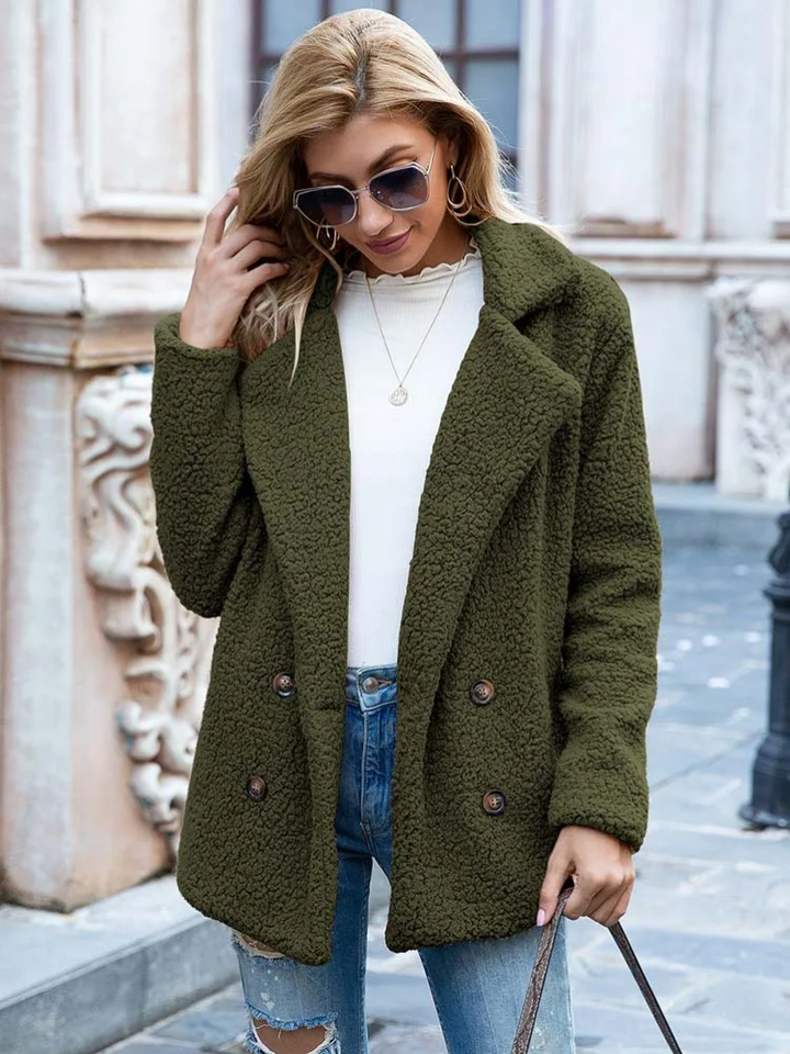 Flauschige Teddy Jacke für Damen | Schlanke Passform