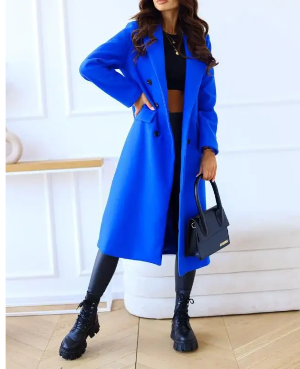 Damen Eleganter Langer Mantel | Taschen