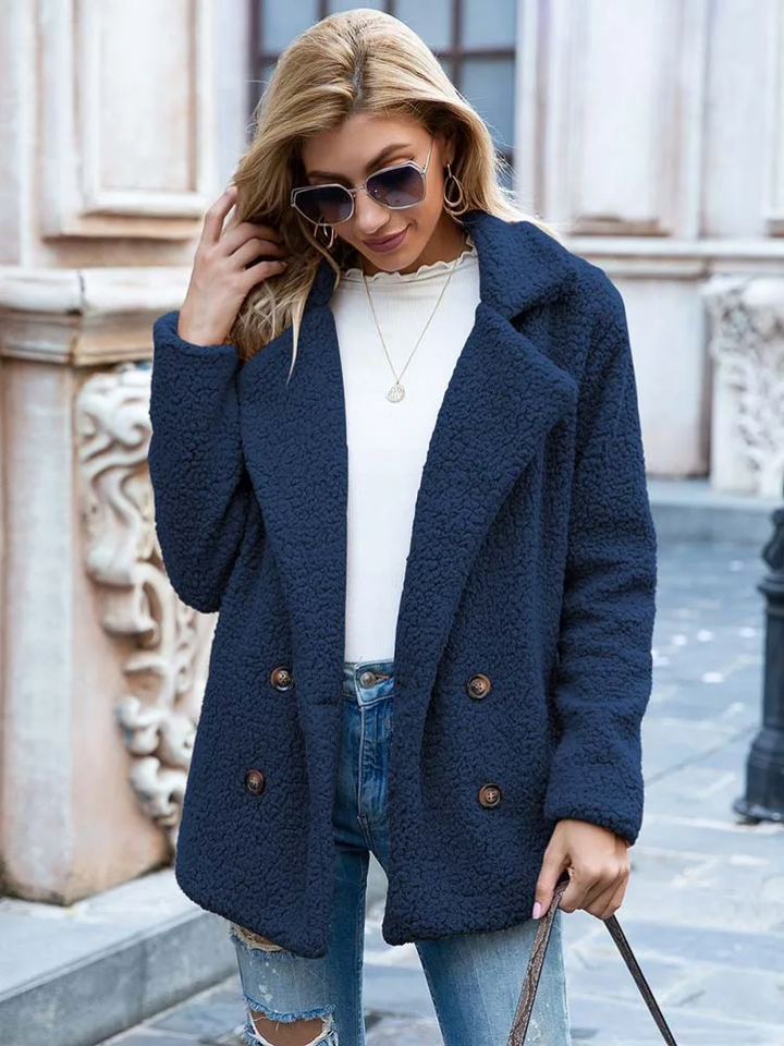 Flauschige Teddy Jacke für Damen | Schlanke Passform