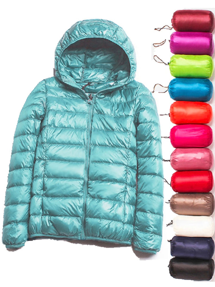 Ultraleichte dünne daunenjacke für frauen