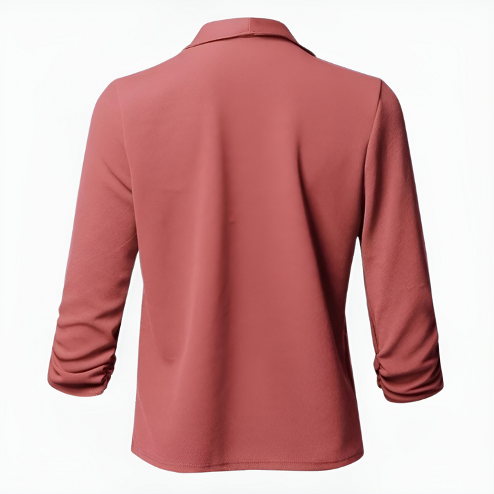 Damen 3/4-Ärmel Blazer mit offene Vorderseite | Lässig