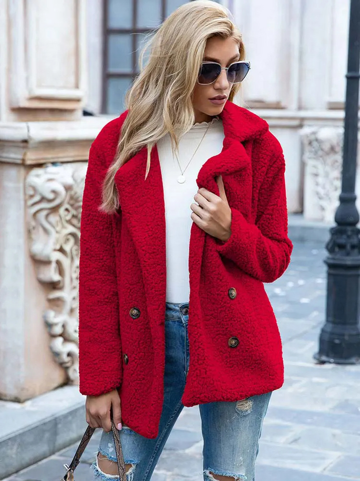Flauschige Teddy Jacke für Damen | Schlanke Passform
