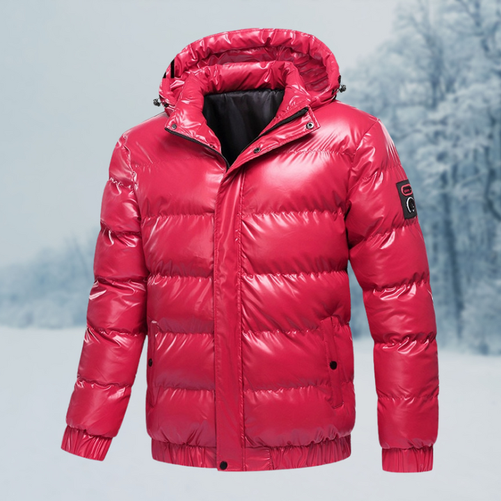 Herren Glänzende Puffer Jacke | Winter