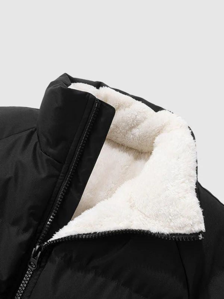 Herren Puffer Langarm Jacke | Reißverschluss