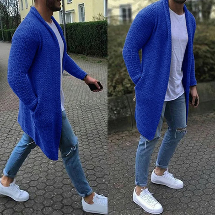 Langer warmer herren cardigan