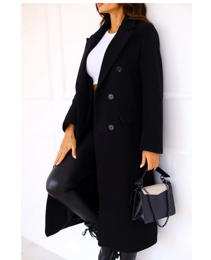 Damen Eleganter Langer Mantel | Taschen